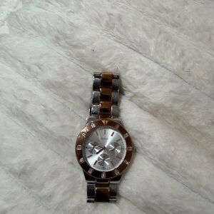 Guess Two-Tone Silver and Gold Women's Chronograph Watch
